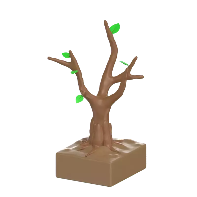 Dry Tree 3D Graphic