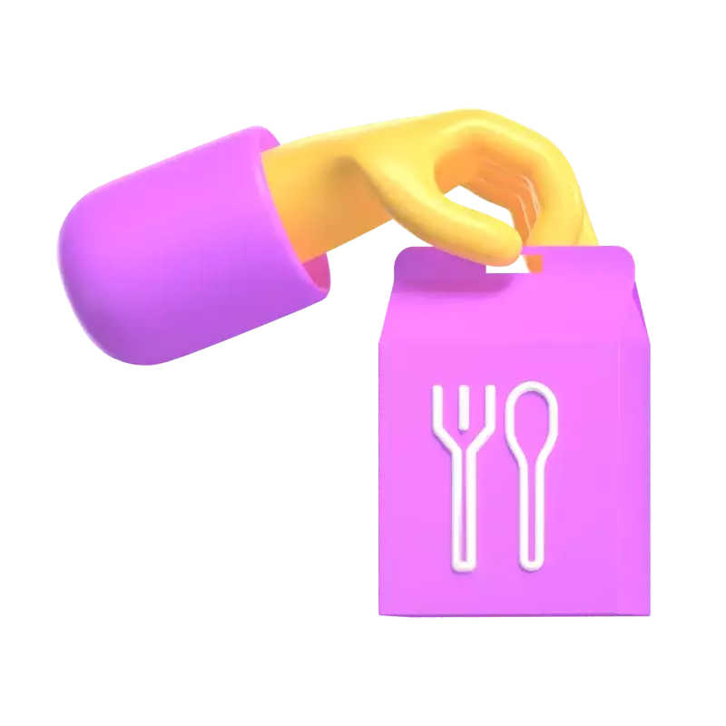 Food Delivery 3D Graphic