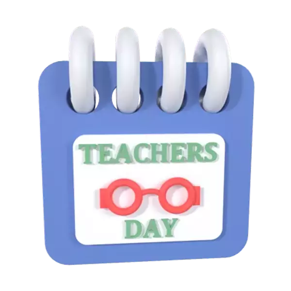 Teacher Day 3D Graphic