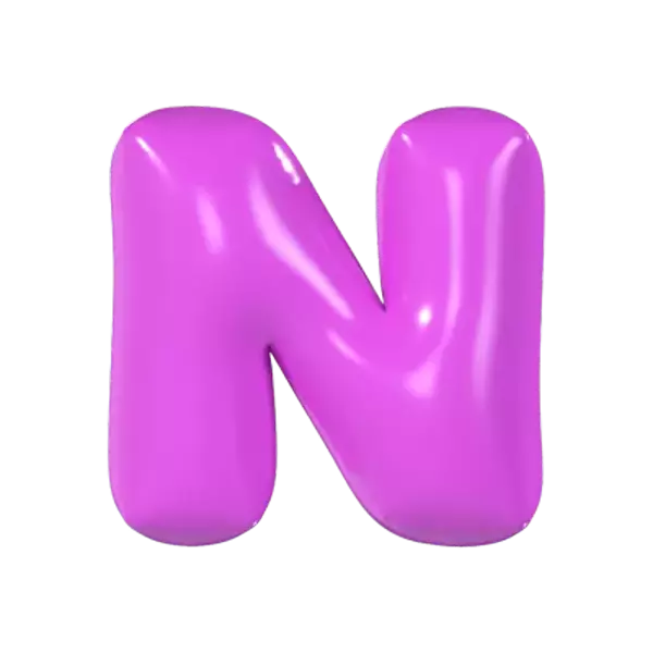 Letter N 3D Graphic