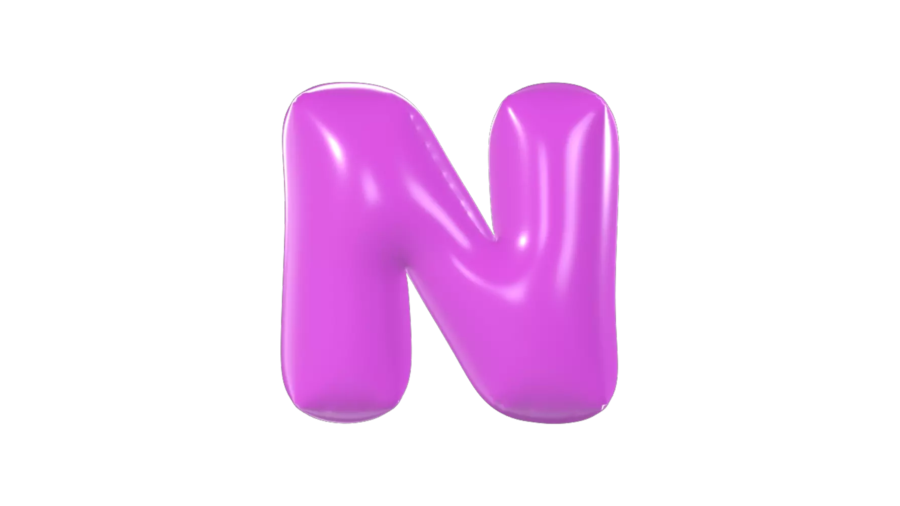 Letter N 3D Graphic
