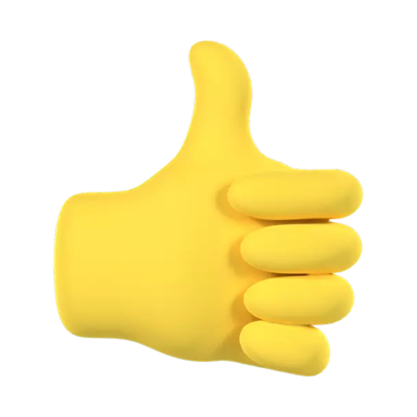 Thumbs Up 3D Graphic