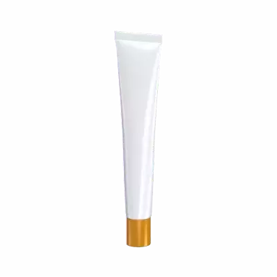 3D Face Cream Model Long & Slim Tube With Simple Cap For Skincare 3D Graphic