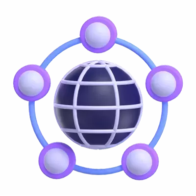 Network 3D Graphic