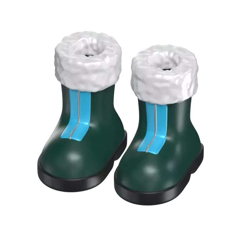 3D Winter Boots Icon Model 3D Graphic