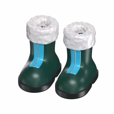 3D Winter Boots Icon Model 3D Graphic