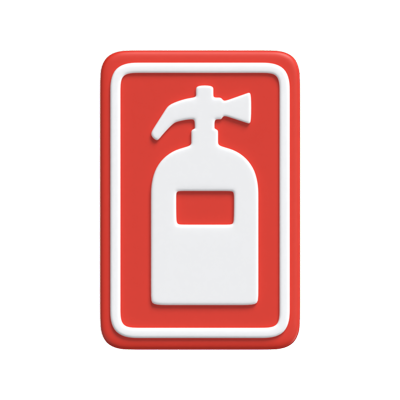 Fire Extinguisher Sign 3d Icon 3D Graphic