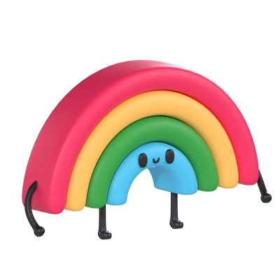 Zeichen Regenbogen 3D Graphic