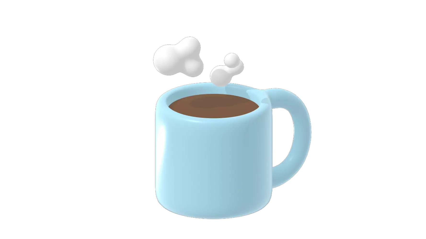 Hot Coffee Cup 3D Graphic