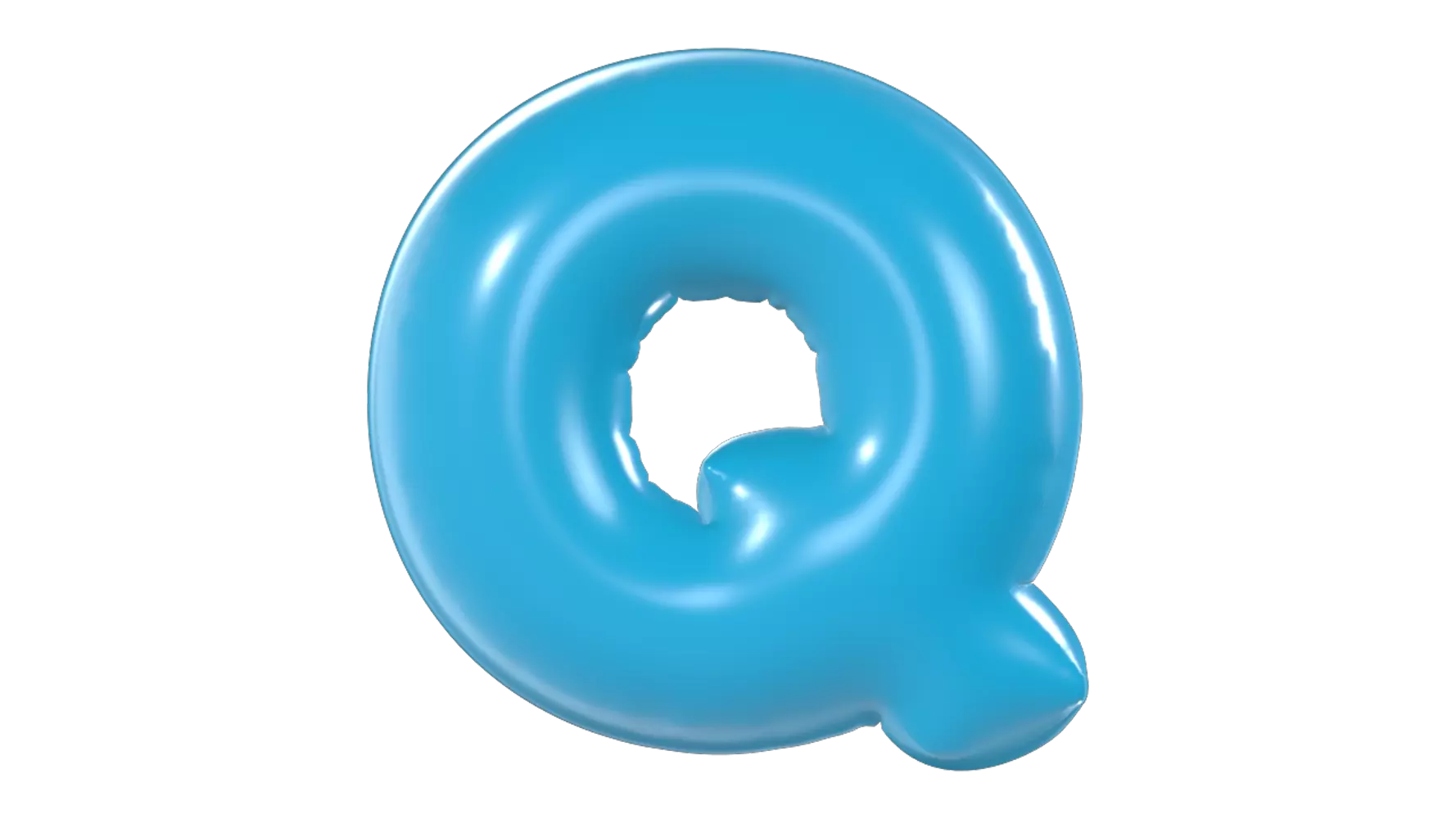 Letter Q 3D Graphic