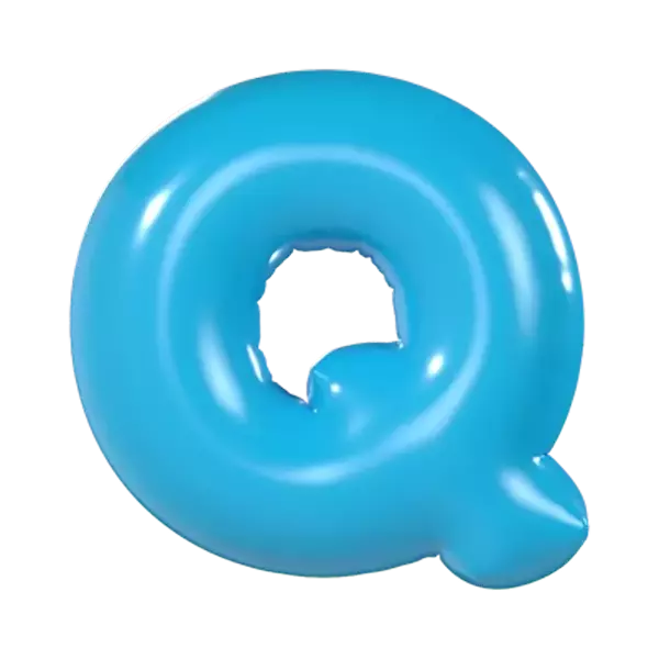 Letter Q 3D Graphic