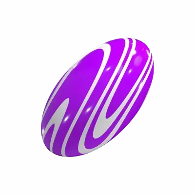 Oval Lollipop Candy 3D Graphic