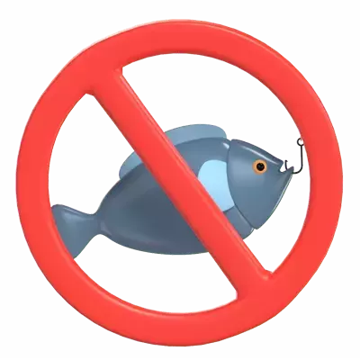 No Fishing 3D Graphic