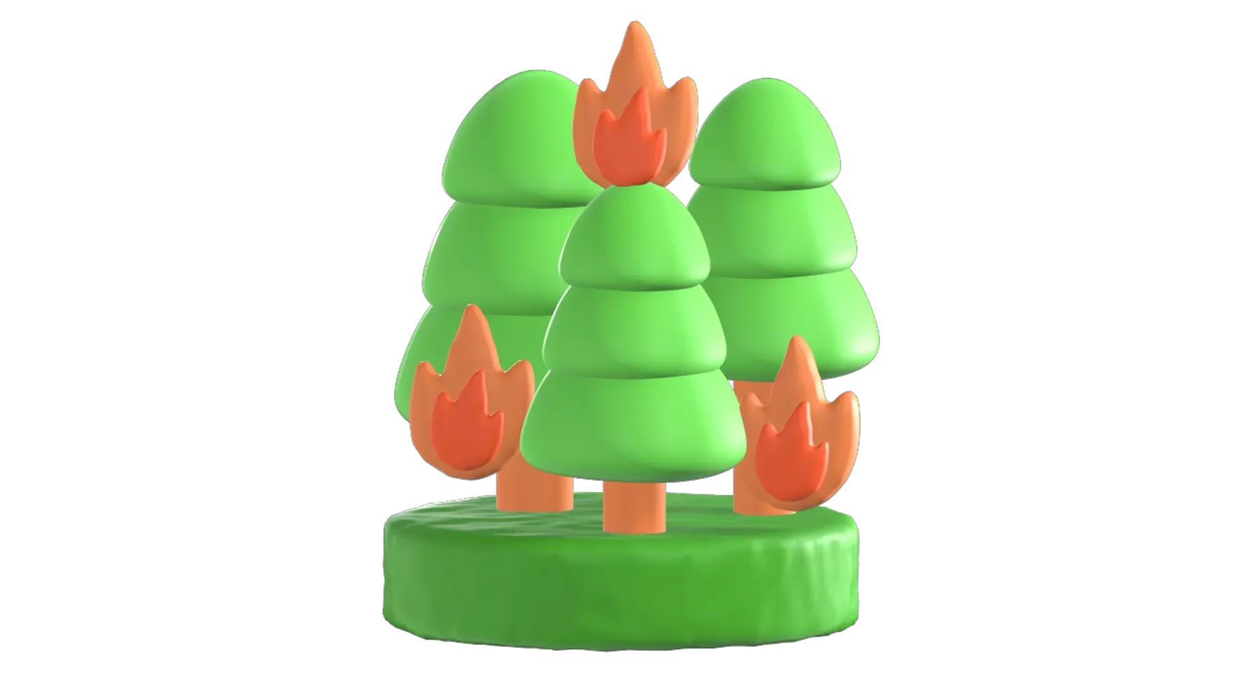 Forest Fire 3D Graphic