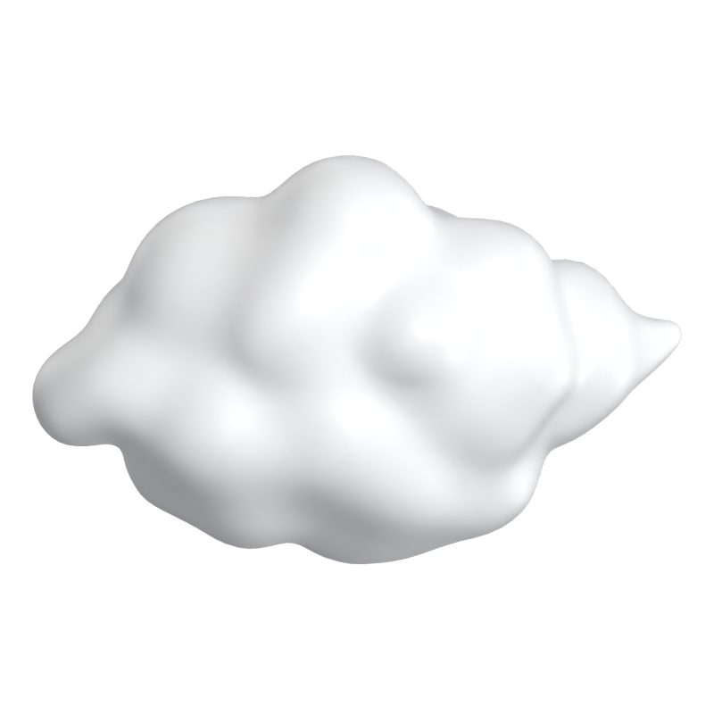 3D Toonish Cloud With Pinched Tip Model For Sky Atmosphere 3D Graphic