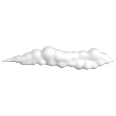 3D Slim Cloud With Pinched Tip Model For Sky Atmosphere 3D Graphic
