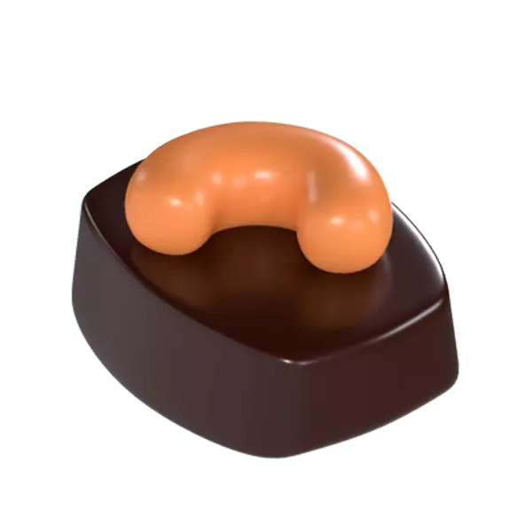 Kleiner Schoko-Cashew 3D Graphic