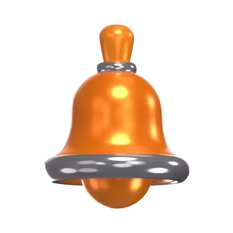 3D School Bell Model Echoes Of Education 3D Graphic