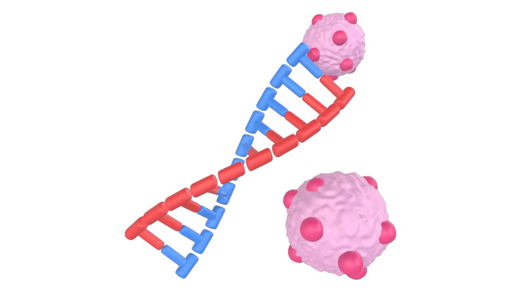 Cancer Affected DNA 3D Graphic