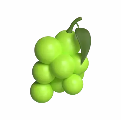 Green Grapes 3D Graphic