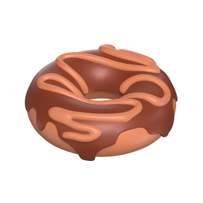 Chocolate Donut With Toppings 3D Model 3D Graphic