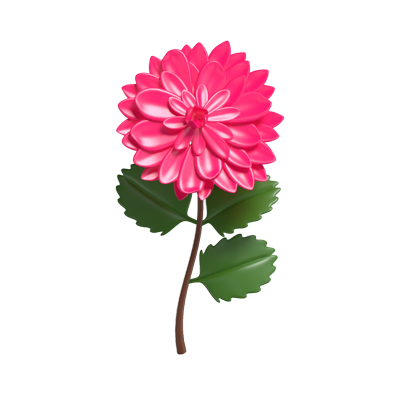 3D Camellia Cute Pink Elegant Floral Grace 3D Graphic