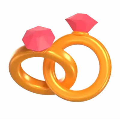 Wedding Rings 3D Graphic