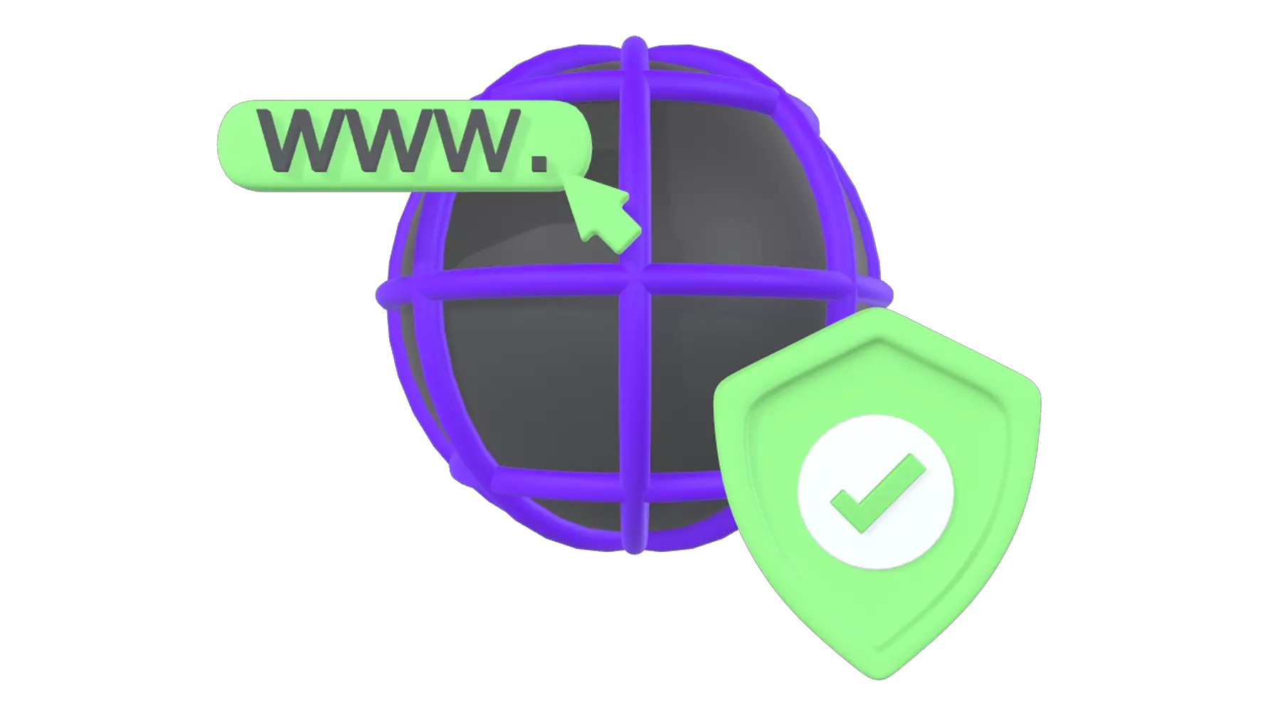 Website Protection 3D Graphic