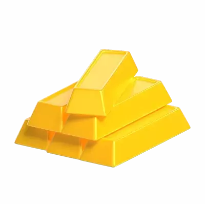 Gold Ingots 3D Graphic