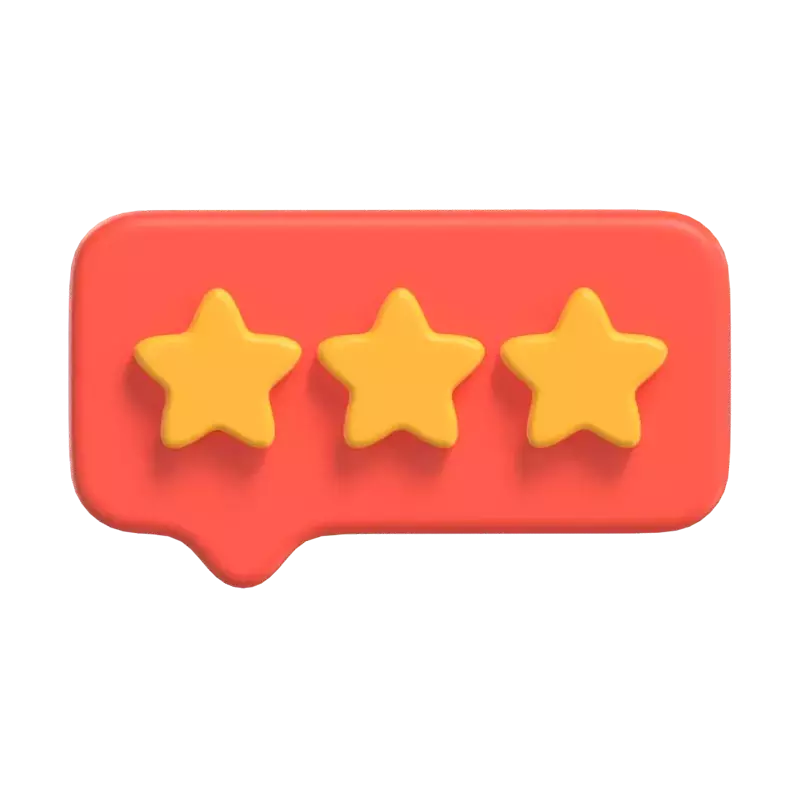 Customer Review 3D Graphic