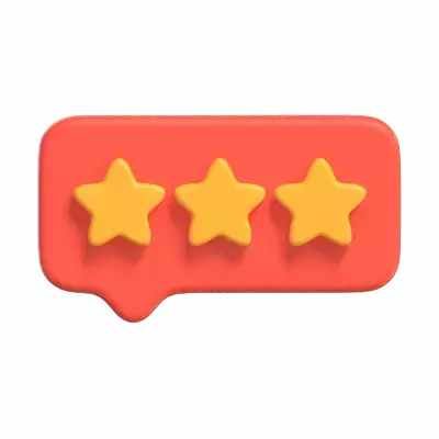 Customer Review 3D Graphic