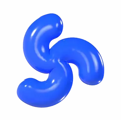 Three Curve Balloon 3D Graphic