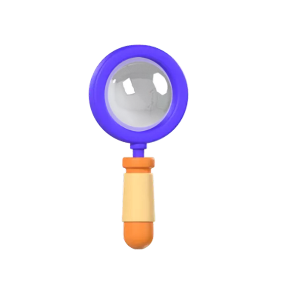 Magnifying Glass 3D Graphic
