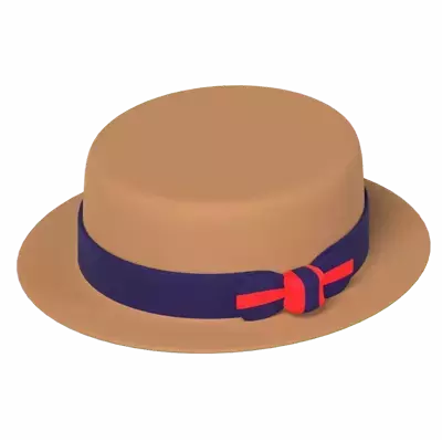 Boater Hat 3D Graphic