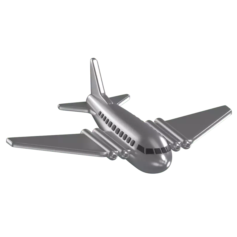 First Commercial Jet Flight 3D Graphic