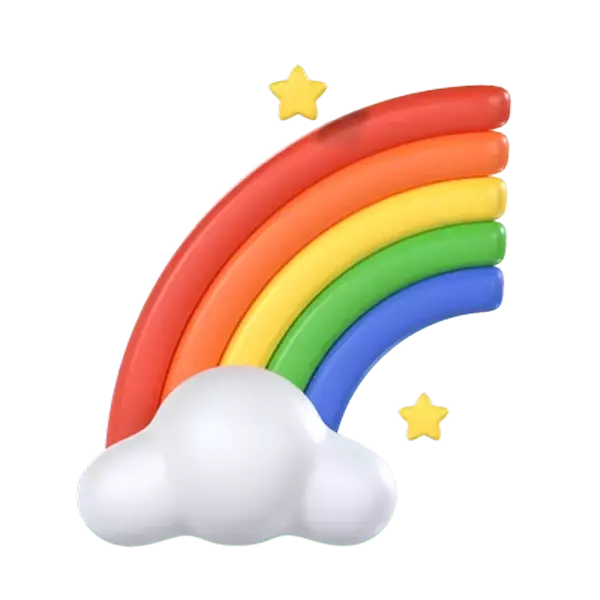 Regenbogen 3D Graphic