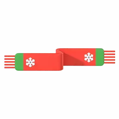 Christmas Scarf 3D Graphic