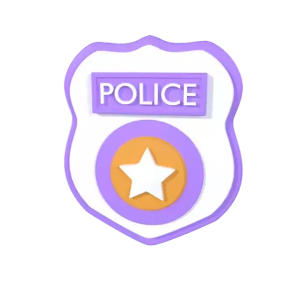 Police Badge 3D Graphic