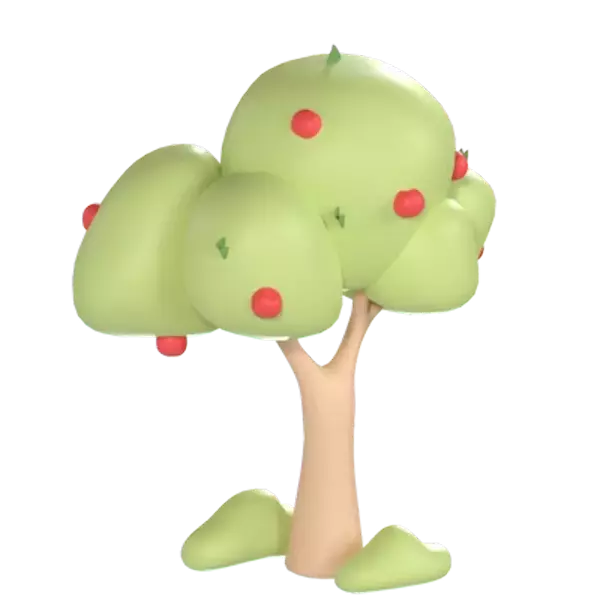 Apfelbaum 3D Graphic