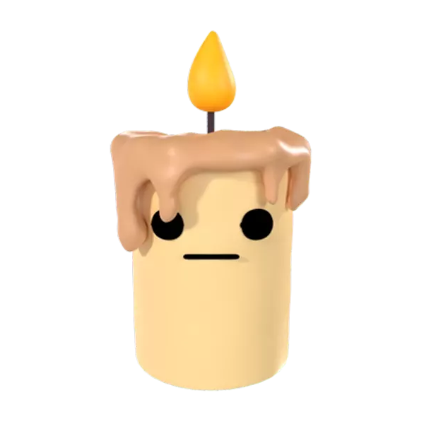 Character Candle Rigged 3D Graphic