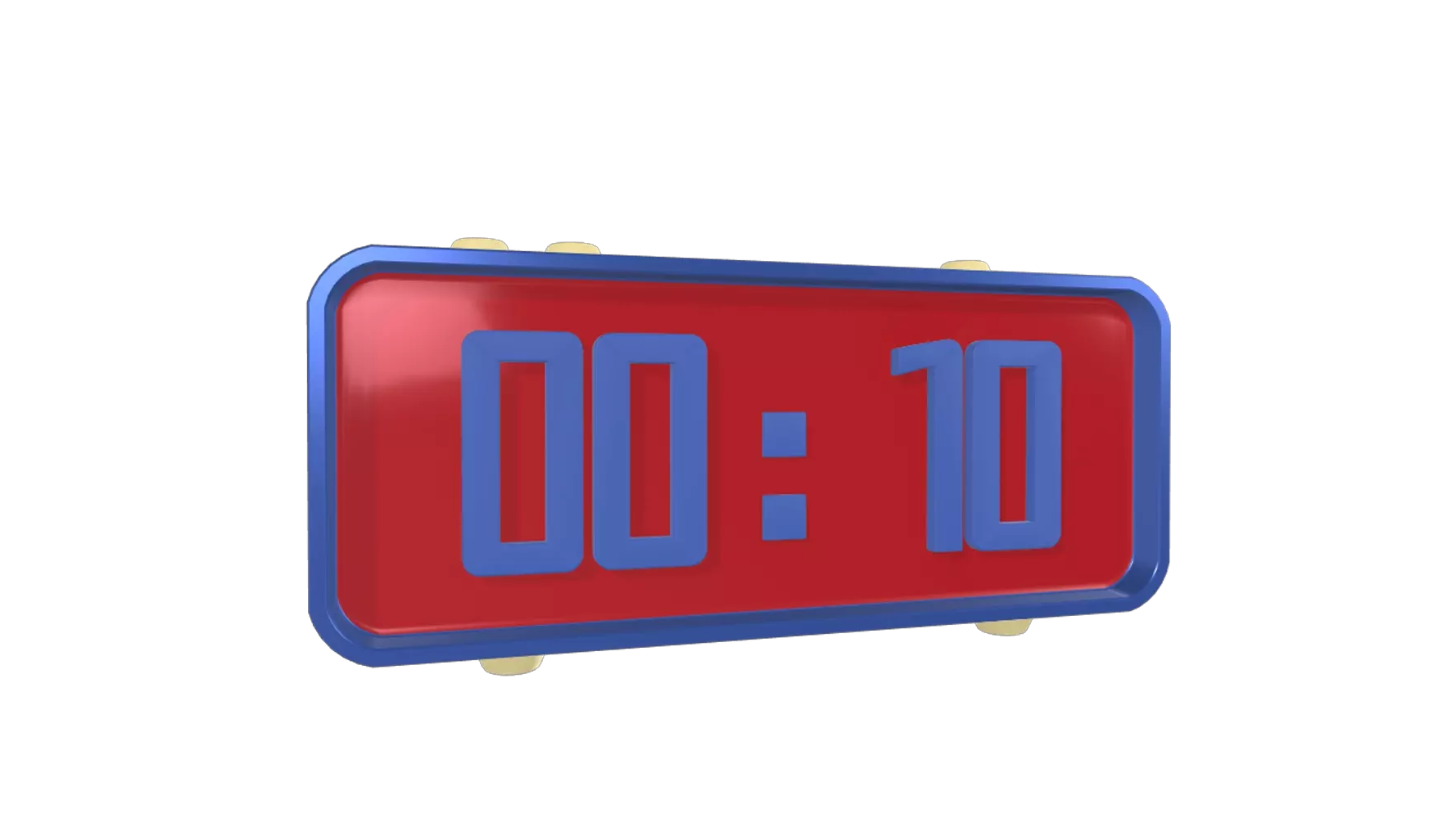 New Year Clock Countdown 3D Graphic