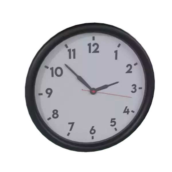 Wall Clock 3D Graphic