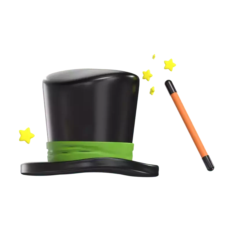 Magician Hat 3D Graphic