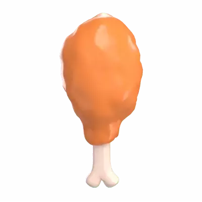 Chicken Leg 3D Graphic