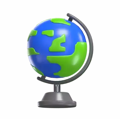 3D Globe Model Exploring The World At Your Fingertips 3D Graphic