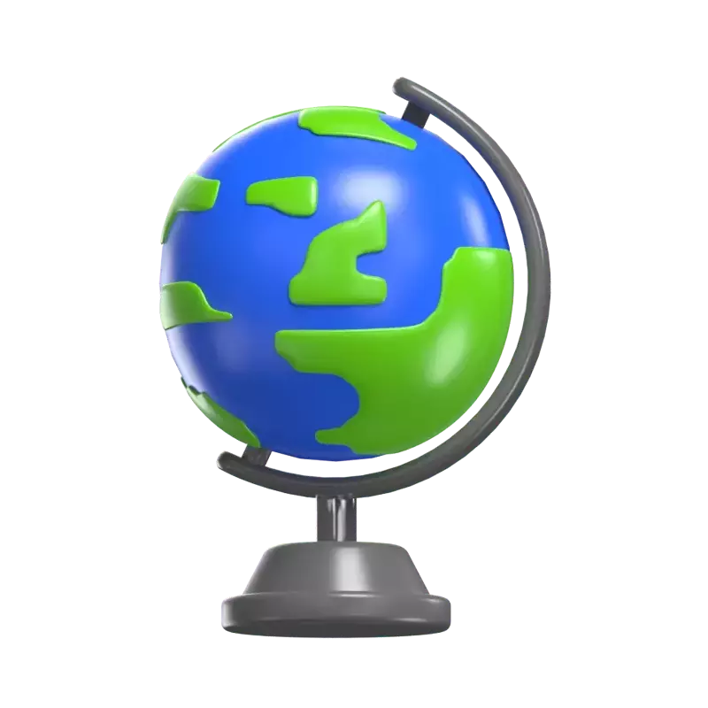 3D Globe Model Exploring The World At Your Fingertips 3D Graphic