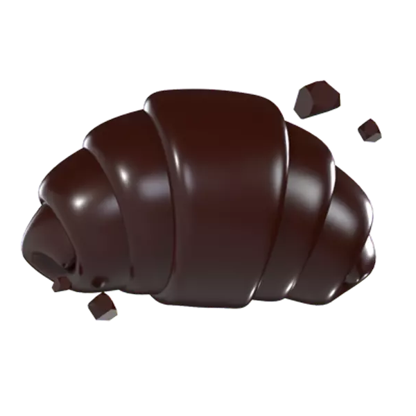 Chocolate Croissant 3D Graphic