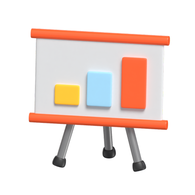 Board With Graphics 3D Model For Office Work 3D Graphic