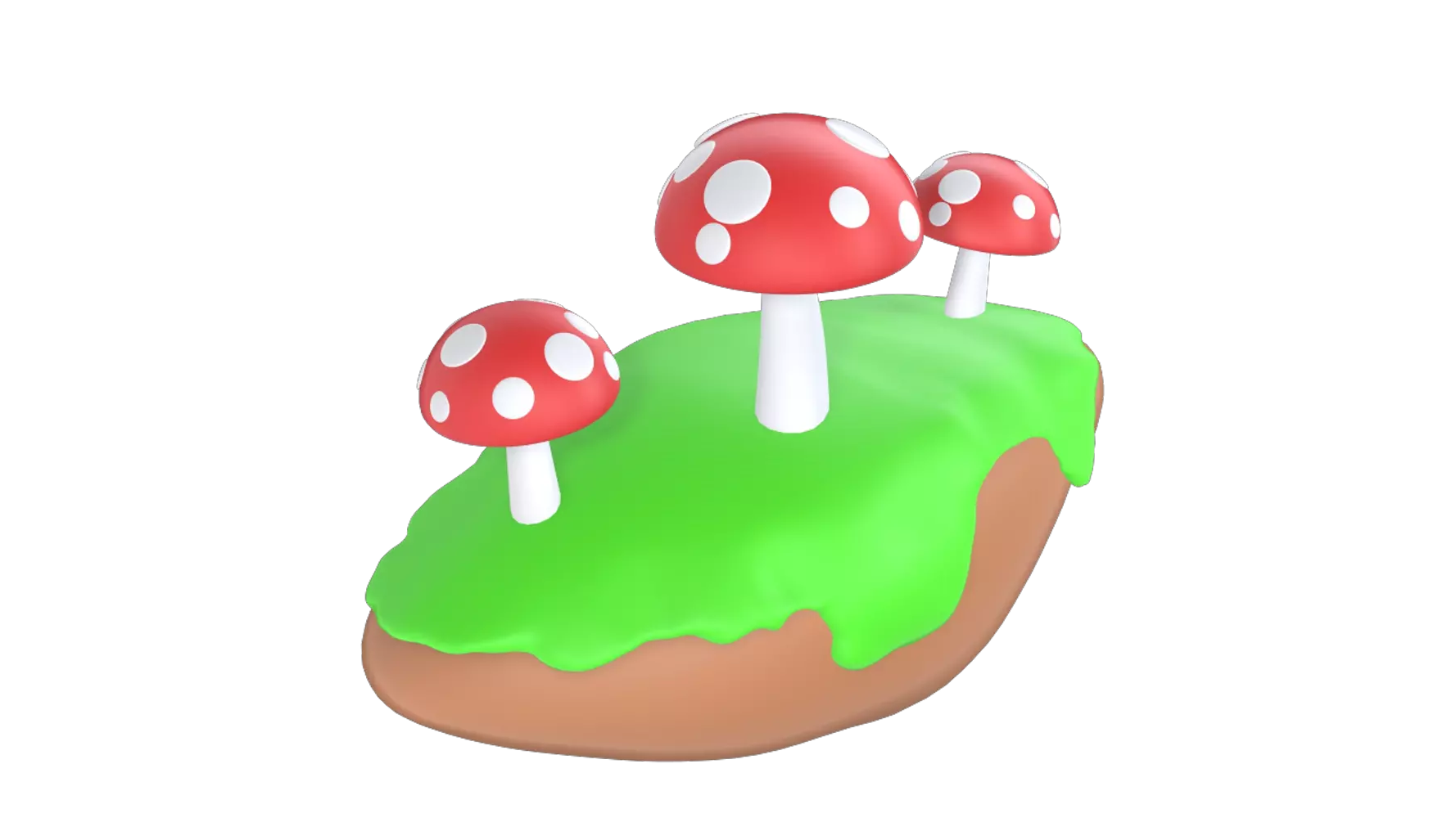 Wild Mushroom 3D Graphic