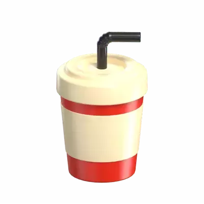 3D Drink Icon Model Refreshment In Every Sip 3D Graphic
